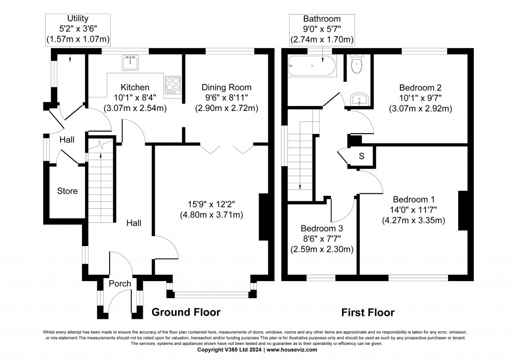 Floorplans For Kent Avenue, Silsden