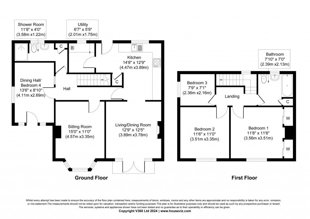 Floorplans For Hospital Road, Riddlesden