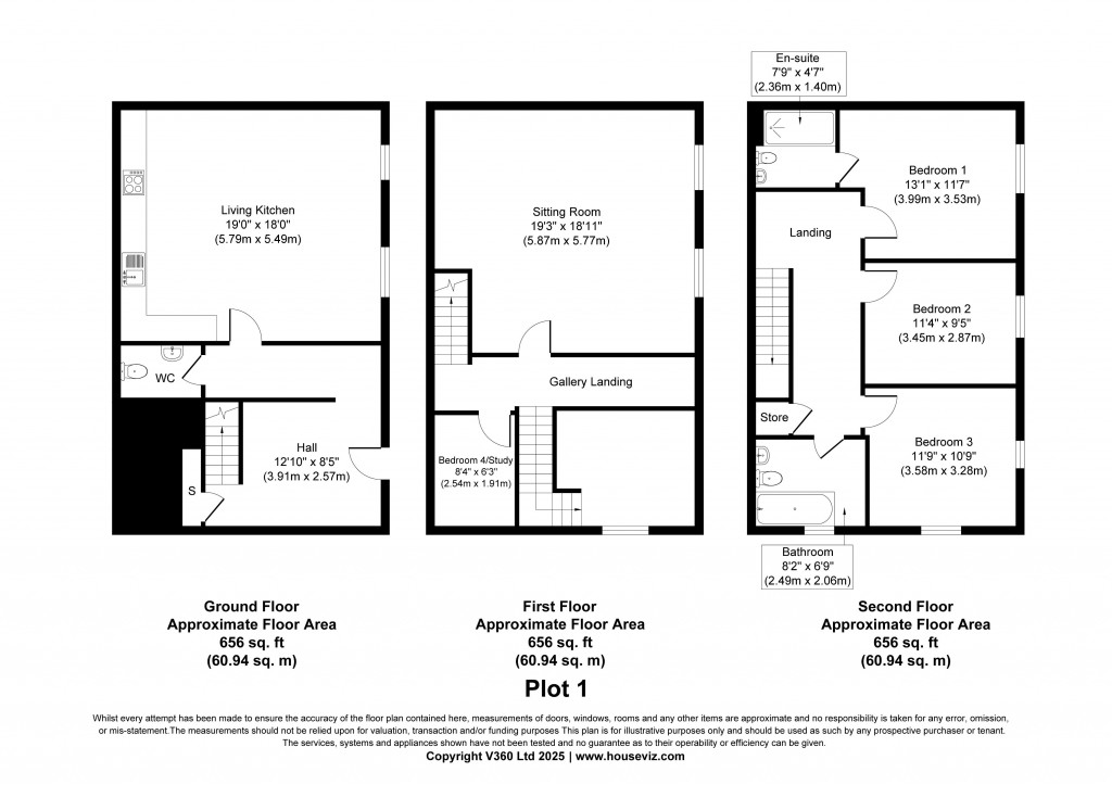 Floorplans For Plot 1 Baildon Mills, Baildon