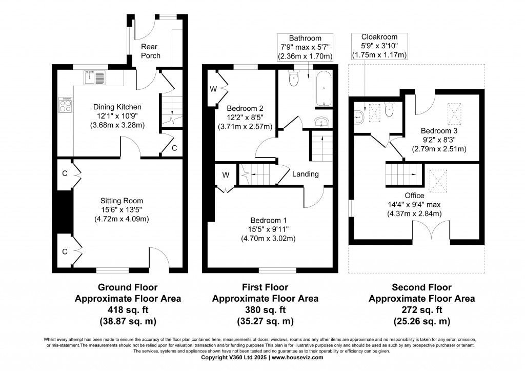 Floorplans For Jackson Street, Sutton-in-Craven