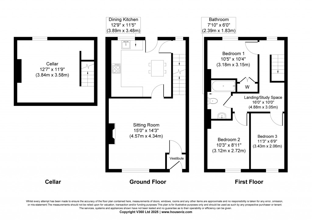 Floorplans For Bold Venture Street, Skipton