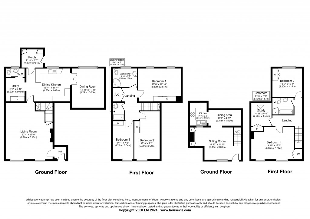 Floorplans For Old Hall Farm, Colne Road, Glusburn