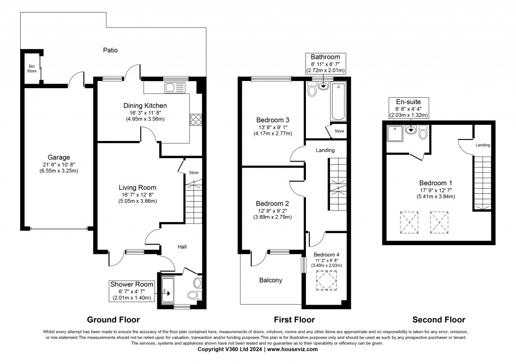 Floorplans For Stansfield Close, Ben Rhydding, Ilkley