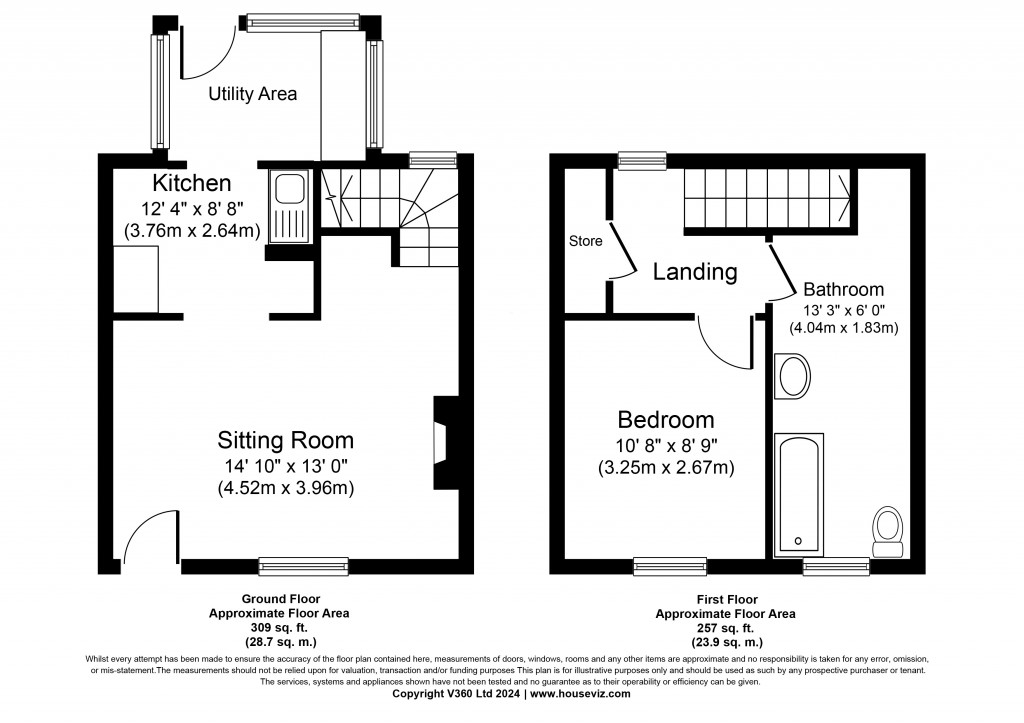 Floorplans For Harker Street, Sutton-in-Craven