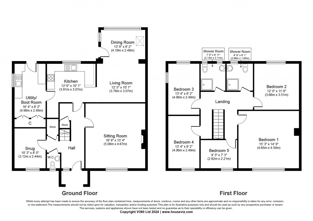 Floorplans For Hall Court, Sutton-in-Craven