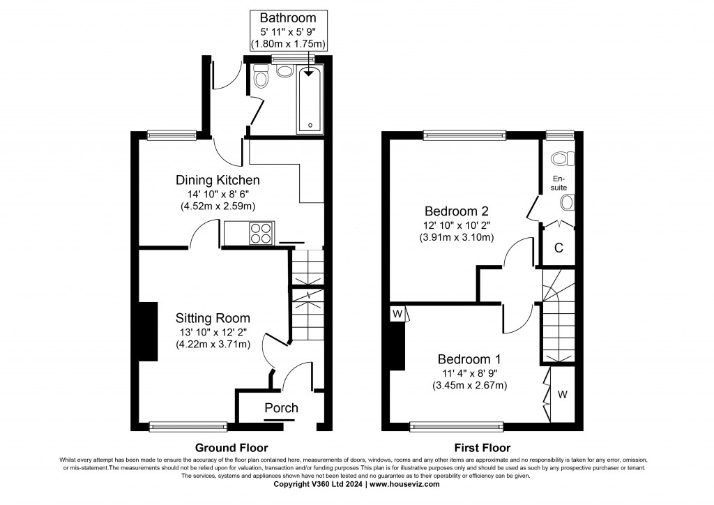 Floorplans For The Bungalows, Glusburn